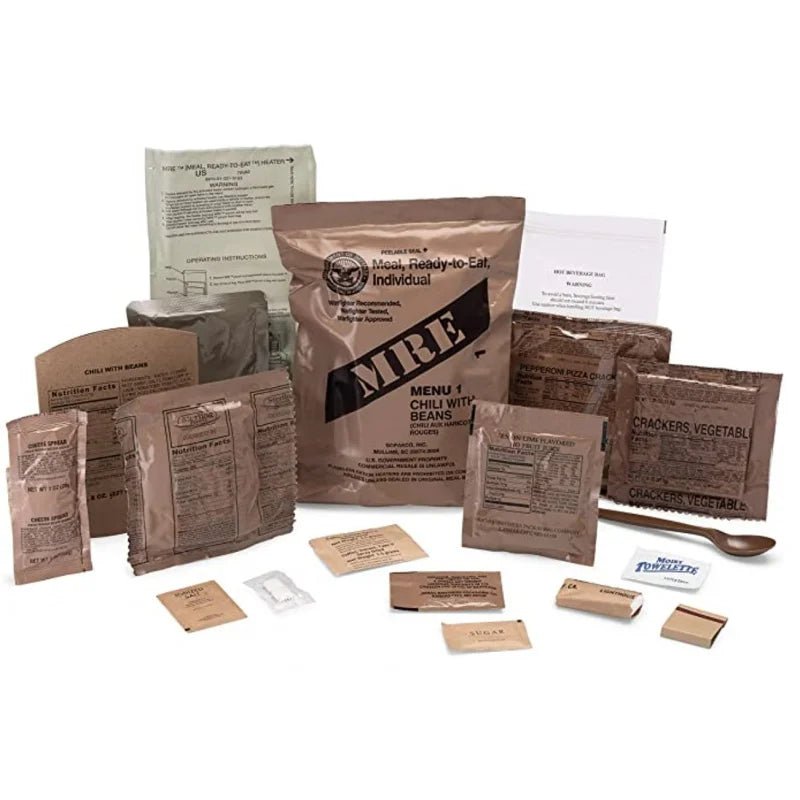 24ct US Military Surplus MRE Meals Ready to Eat 2021 Inspect A B Case Bundle Menus 1 - 24 - One Shop EDC