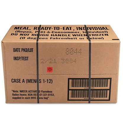 24ct US Military Surplus MRE Meals Ready to Eat 2021 Inspect A B Case Bundle Menus 1 - 24 - One Shop EDC