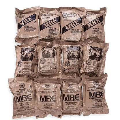 24ct US Military Surplus MRE Meals Ready to Eat 2021 Inspect A B Case Bundle Menus 1 - 24 - One Shop EDC