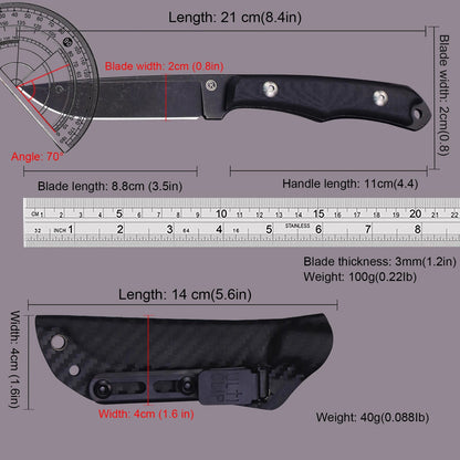 Full Tong Straight Knife + sheath - One Shop EDC