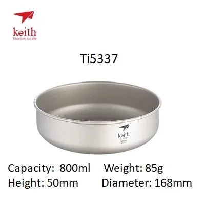 Keith Titanium Bowls Sets Outdoor/Camping Ultralight 220ml - 900ml - One Shop EDC