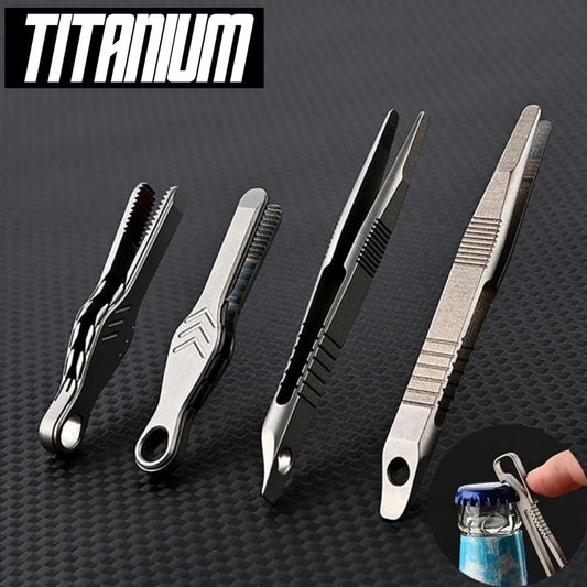 TC4 Titanium Steel Tweezers - One Shop EDC