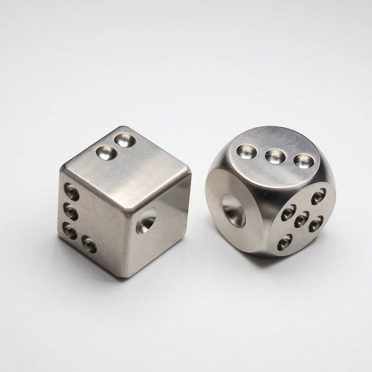 Titanium Alloy TC4 Solid Dice - One Shop EDC